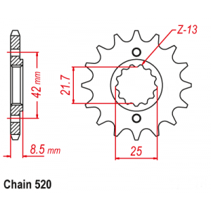 ΓΡΑΝΑΖΙ KAWASAKI ZZR-EL250/KLR Τ14 ΙΤΑΛ.