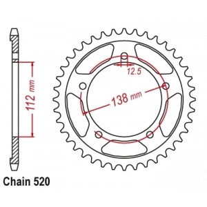 ΓΡΑΝΑΖΙ HONDA CBR600R 99-00/VARADERO ABS 99-12 Τ44 ΙΤΑΛ.
