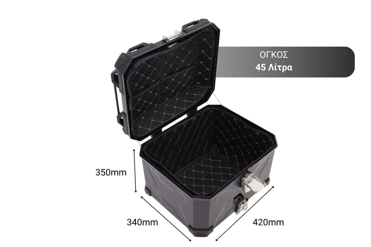 Βαλιτσάκι STR/T380 45L 2πλη Κλειδ.(PC) Τετραγ.Μαύρο με Επενδ.και Μαξιλάρι Πλάτης - Image 3